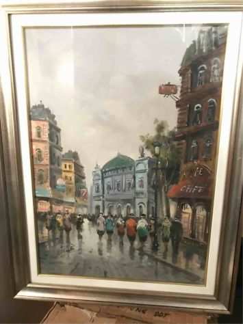 Quadro vista strade di Parigi 50 x 70