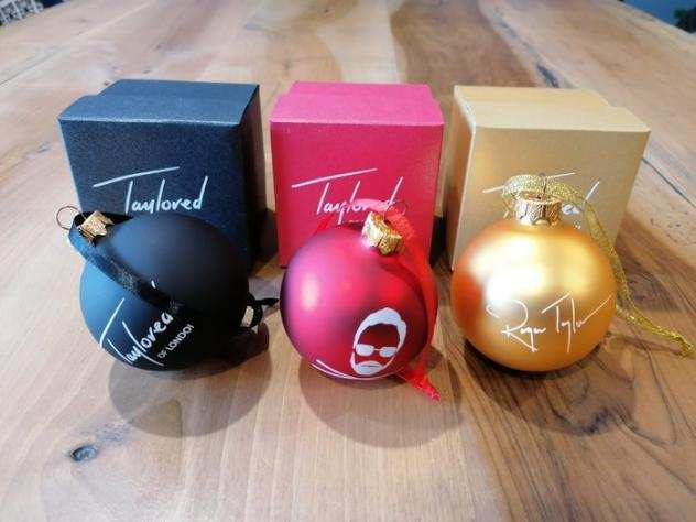 Queen - 3x Collectors Christmas Ornament Baubles - Taylored - Roger Taylor - Ornamento