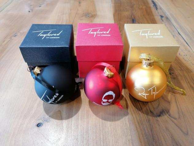 Queen - 3x Collectors Christmas Ornament Baubles - Taylored - Roger Taylor - Ornamento