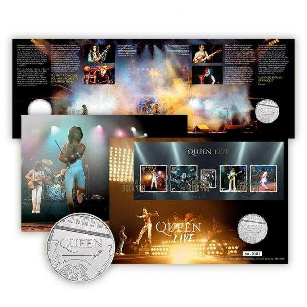 Queen, - Queen Live 2020 - 5 Pounds Collector Coin - The Royal Mint - Collector item - 2020