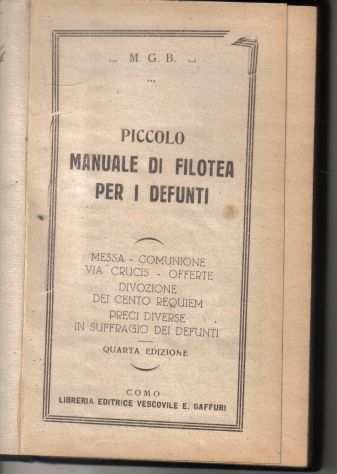 R52- PICCOLO MANUALE DI FILOTEA PER I DEFUNTI