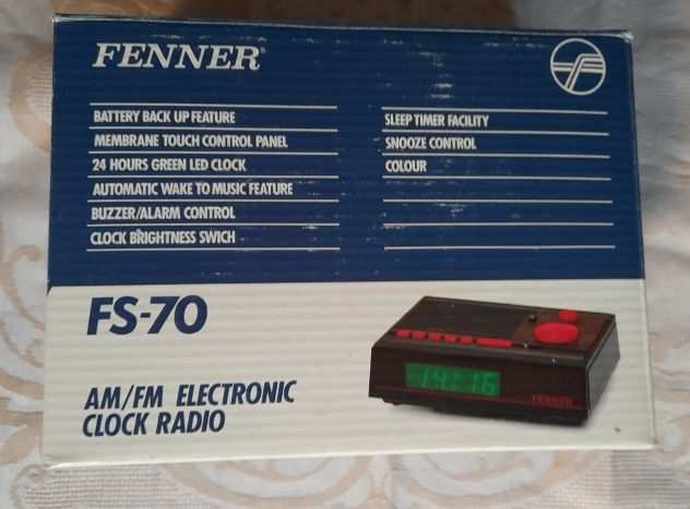 radio sveglia fenner fs 70 nuova