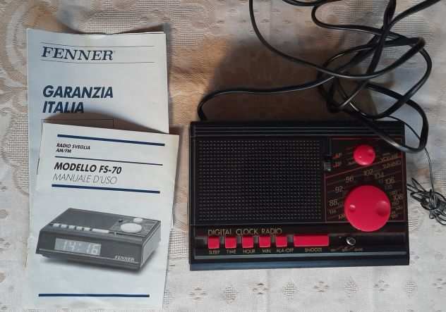 radio sveglia fenner fs 70 nuova