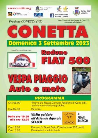 Raduno Fiat 500 - Vespa Piaggio e qualsiasi mezzo a motore
