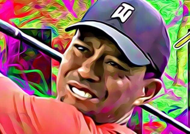 Raffaele De Leo - Tiger Woods 2022 - limited edition 46 Giclegravee