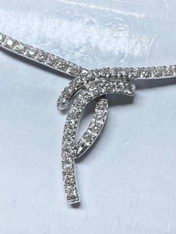 Raima - 18 carati Oro bianco - Collana con pendente - 1.00 ct Diamante - Diamanti