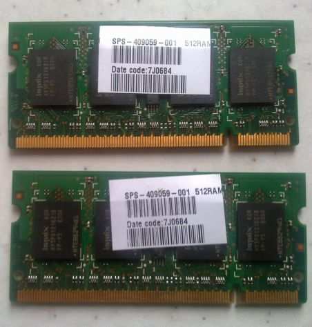 RAM DDR2 512 HYNIX per portatile