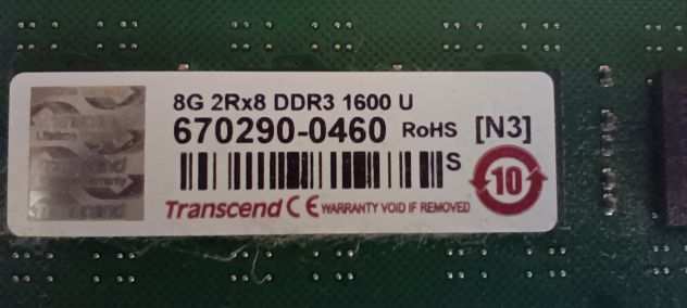 RAM DDR3 Transcend 8GB