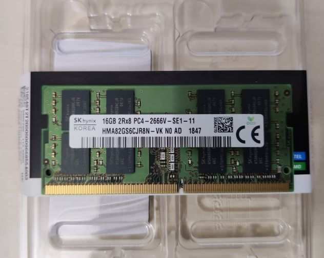 RAM HYNIX 16 GB (1x16GB) DDR4 SODIMM 2666- HMA82GS6CJR8N-VK