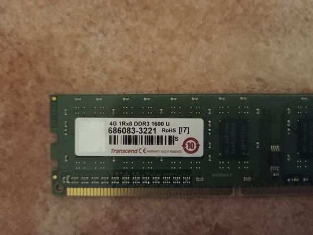 RAM TRANSCEND 4GB DDR3 1600U