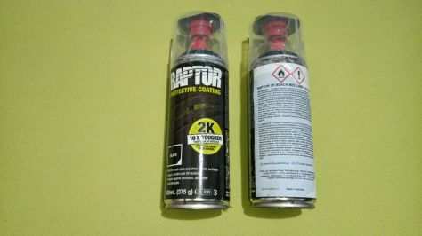 Raptor Spray Nero ( 2 bombolette spray ) vernice antigraffio 0,4 L