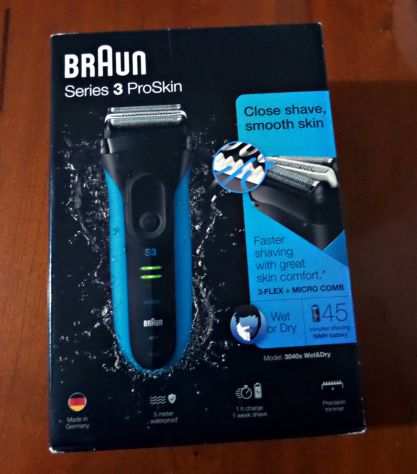 Rasoio Braun Serie 3 Proskin 3040s ( NUOVO, SIGILLATO ) MAI ADOPERATO