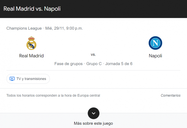 Real Madrid Napoli
