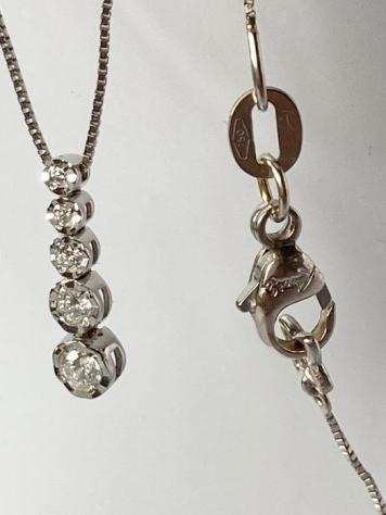 Recarlo - 18 carati Oro bianco - Collana con ciondolo - Diamante