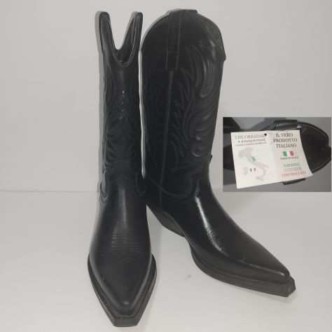 REDBOOTS 01 stivali boot nero pelle made in italy 39