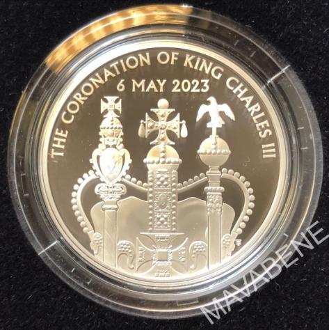Regno Unito. 5 Pounds 2023 Coronation King Charles III PROOF
