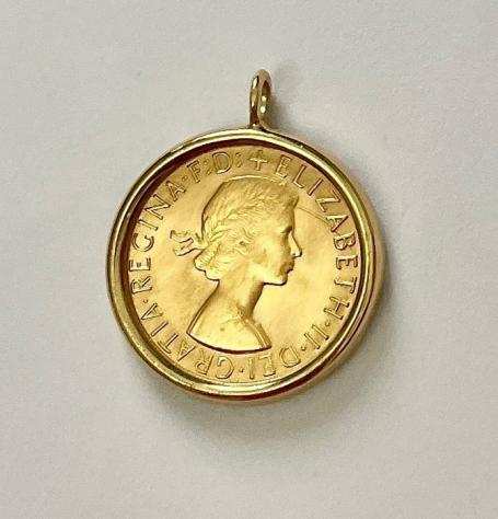Regno Unito. Sovereign 1967 Elizabeth II, Con la cornicia di oro giallo 18 ct