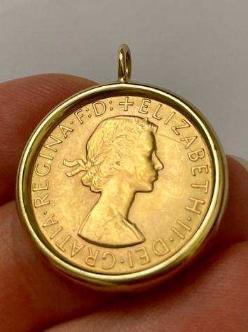 Regno Unito. Sovereign 1967 Elizabeth II, Con la cornicia di oro giallo 18 ct