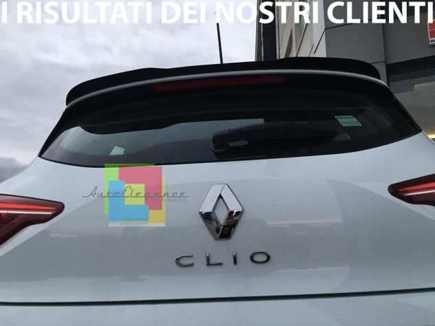 RENAULT CLIO 5 V 2019 ALA AGGIUNTIVA SPOILER TETTO SPORTIVO ABS NERO LUCIDO