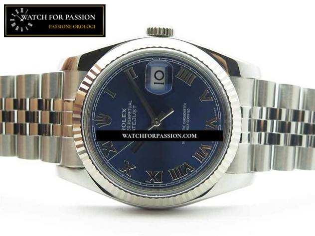 REPLICA ROLEX DATEJUST 36 SS 116234 BEST EDITION 904L QUADRANTE BLUE IN ACCIAIO CON NUMERI ROMANI SU BRACCIALE JUBILEE