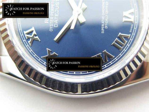 REPLICA ROLEX DATEJUST 36 SS 116234 BEST EDITION 904L QUADRANTE BLUE IN ACCIAIO CON NUMERI ROMANI SU BRACCIALE JUBILEE