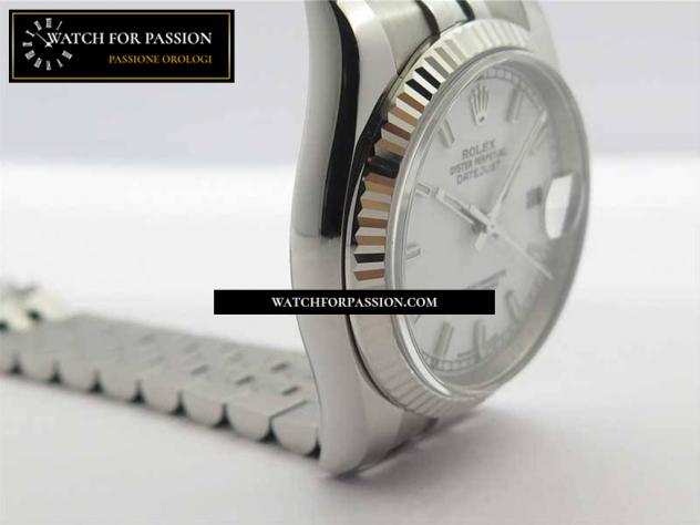 REPLICA ROLEX DATEJUST 36 SS 116234 BEST EDITION 904L QUADRANTE IN ACCIAIO BIANCO SU BRACCIALE JUBILEE