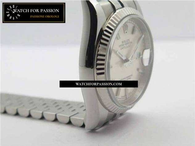 REPLICA ROLEX DATEJUST 36 SS 116234 BEST EDITION 904L QUADRANTE IN ACCIAIO E ARGENTO SU BRACCIALE OYSTER