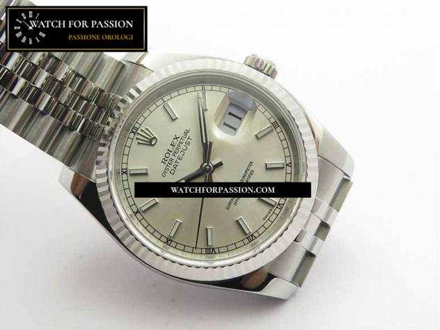 REPLICA ROLEX DATEJUST 36 SS 116234 BEST EDITION 904L QUADRANTE IN ACCIAIO E ARGENTO SU BRACCIALE OYSTER