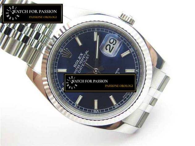 REPLICA ROLEX DATEJUST 36 SS BEST EDITION 904L ACCIAIO QUADRANTE BLU SU BRACCIALE JUBILEE