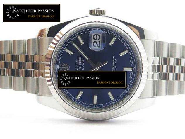 REPLICA ROLEX DATEJUST 36 SS BEST EDITION 904L ACCIAIO QUADRANTE BLU SU BRACCIALE JUBILEE