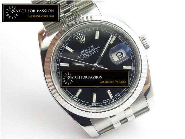 REPLICA ROLEX DATEJUST 36 SS BEST EDITION 904L QUADRANTE IN ACCIAIO NERO SU JUBILEE BRACELET