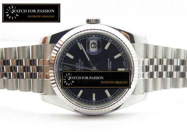 REPLICA ROLEX DATEJUST 36 SS BEST EDITION 904L QUADRANTE IN ACCIAIO NERO SU JUBILEE BRACELET