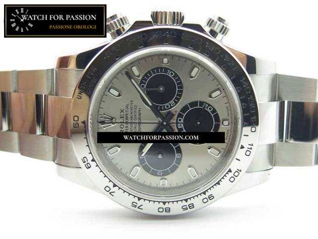 REPLICA ROLEX DAYTONA 116509 SS BEST EDITION 904L SS CASSA E BRACCIALE GRIGIO  QUADRANTE NERO