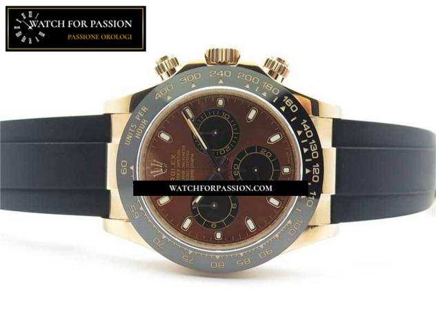 REPLICA ROLEX DAYTONA 116515 BEST EDITION QUADRANTE COLOR CIOCCOLATO SU CINTURA IN GOMMA NERA