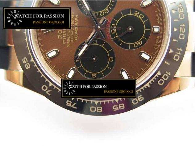 REPLICA ROLEX DAYTONA 116515 BEST EDITION QUADRANTE COLOR CIOCCOLATO SU CINTURA IN GOMMA NERA