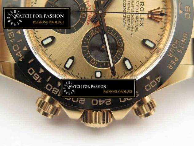 REPLICA ROLEX DAYTONA 116515 RG QUADRANTE ORO ROSA BEST EDITION SU CINTURINO IN GOMMA NERO