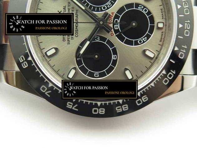 REPLICA ROLEX DAYTONA 116519 BEST EDITION 904L SS CASE GRIGIO  QUADRANTE NERO SU CINTURINO IN GOMMA NERO