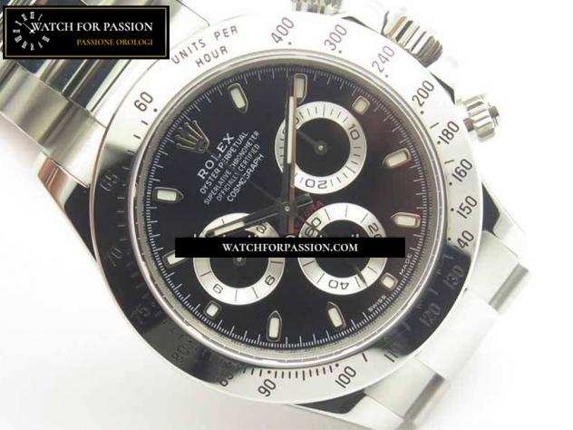 REPLICA ROLEX DAYTONA 116520 BEST EDITION 904L SS CASSA E BRACCIALE QUADRANTE BIANCO