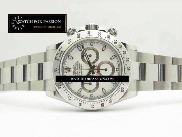 REPLICA ROLEX DAYTONA 116520 BEST EDITION 904L SS CASSA E BRACCIALE QUADRANTE BIANCO