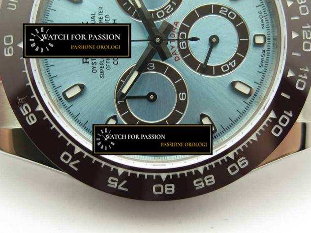 REPLICA ROLEX DAYTONA BEZEL CERAMICA MARRONE BEST EDITION 904L SS CASSA E BRACCIALE QUADRANTE BLU GHIACCIO