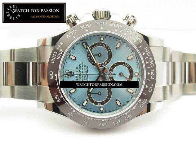 REPLICA ROLEX DAYTONA BEZEL CERAMICA MARRONE BEST EDITION 904L SS CASSA E BRACCIALE QUADRANTE BLU GHIACCIO