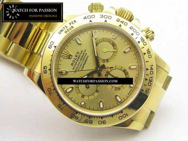 REPLICA ROLEX DAYTONA YG BEST EDITION 904L SS CASSA E BRACCIALE QUADRANTE ORO GIALLO