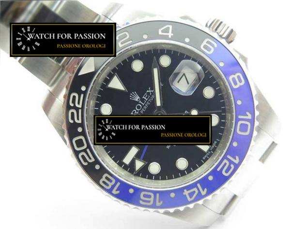 REPLICA ROLEX GMT-MASTER II 116710 BLNR NERO  BLU CERAMICA 904L ACCIAIO BEST EDITION