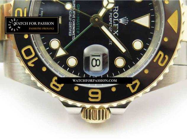 REPLICA ROLEX GMT-MASTER II 116713 LN CERAMICA NERA SPESSORE YG 904L ACCIAIO BEST EDITION