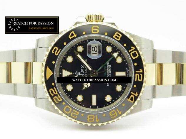 REPLICA ROLEX GMT-MASTER II 116713 LN CERAMICA NERA SPESSORE YG 904L ACCIAIO BEST EDITION