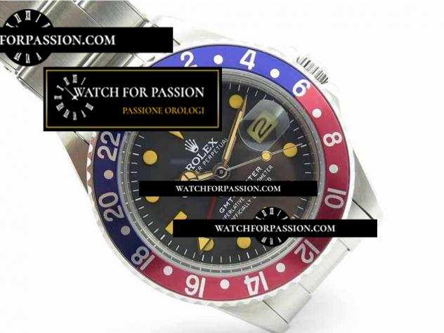 REPLICA ROLEX GMT-MASTER VINTAGE 1675 SS BP BEST EDITION BLU  ROSSO BEZEL