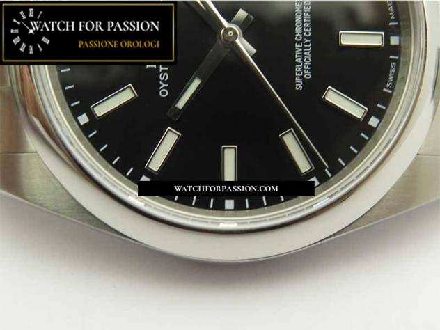 REPLICA ROLEX OYSTER PERPETUAL 39MM BEST EDITION 904L SS CASSA E BRACCIALE SU QUADRANTE NERO