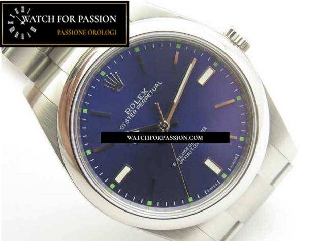 REPLICA ROLEX OYSTER PERPETUAL 39MM BEST EDITION CASSA E BRACCIALE CON QUADRANTE BLU