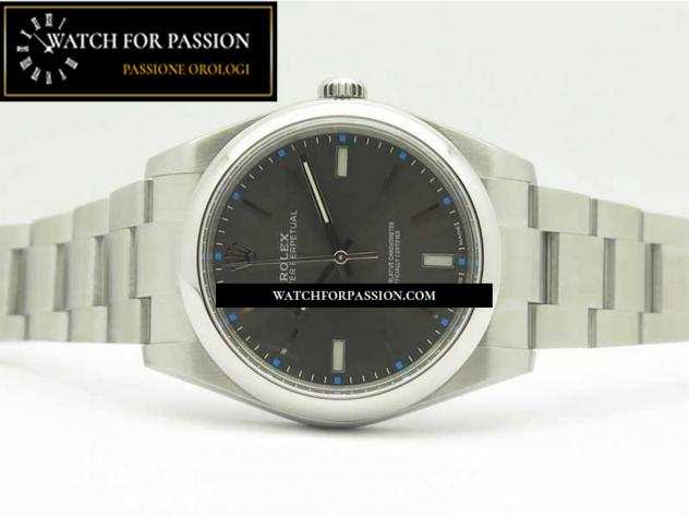 REPLICA ROLEX OYSTER PERPETUAL 39MM BEST EDITION CASSA E BRACCIALE, QUADRANTE RODIATO GRIGIO