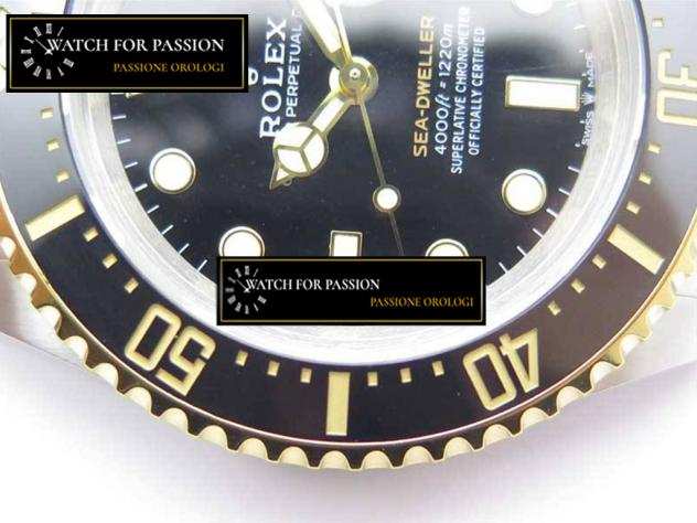 REPLICA ROLEX SEA-DWELLER TWO TONE SS  YG BEST EDITION QUADRANTE NERO SU BRACCIALE SS  YG